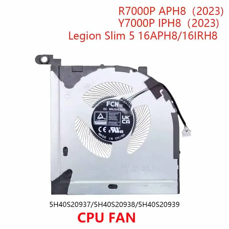 Imagem -02 - Ventilador de Refrigeração Cpu Portátil Gpu para Lenovo Legion Slim 16irh8 16arh8 5h40s20914 C82ya Novo