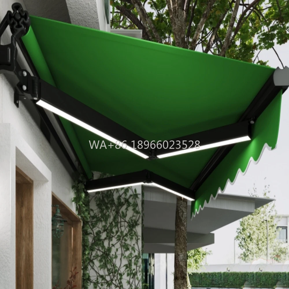 

Настенный чехол с дистанционным управлением для складного тента на крыше, современный алюминиевый ручной выдвижной навес от солнца, кофейня, патио