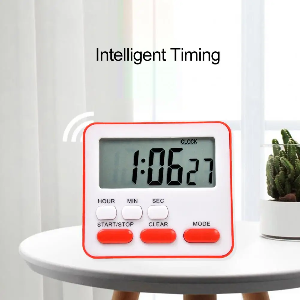 7*6.5cm Kitchen Timer For Cooking Magnetic Attraction On Fridge Oven Digital With Large Display Time Count-up Clock Alarm Clock