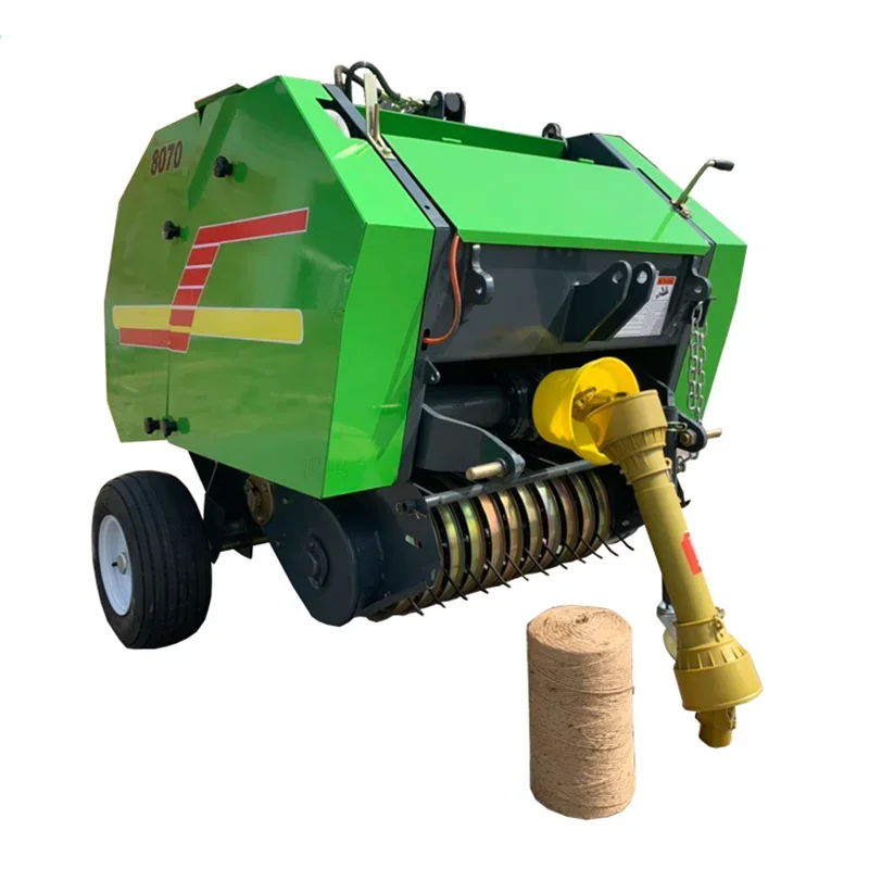 Tractor mounted PTO mini round hay straw baler machine strapping machines winding mini round hay balers