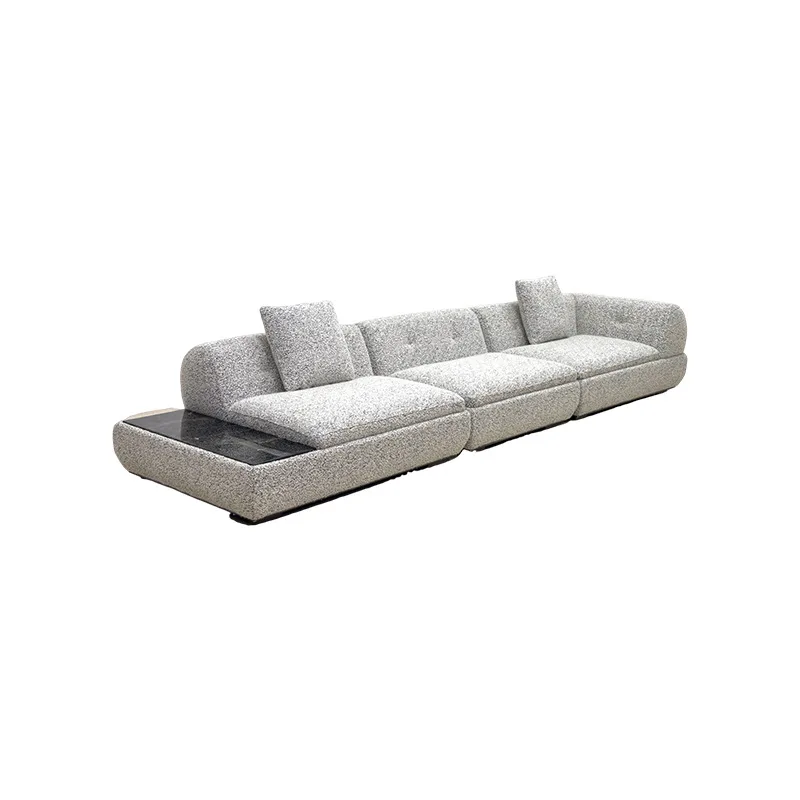 

Sofa living room, Italian minimalist high end cotton and linen fabric sofa combination