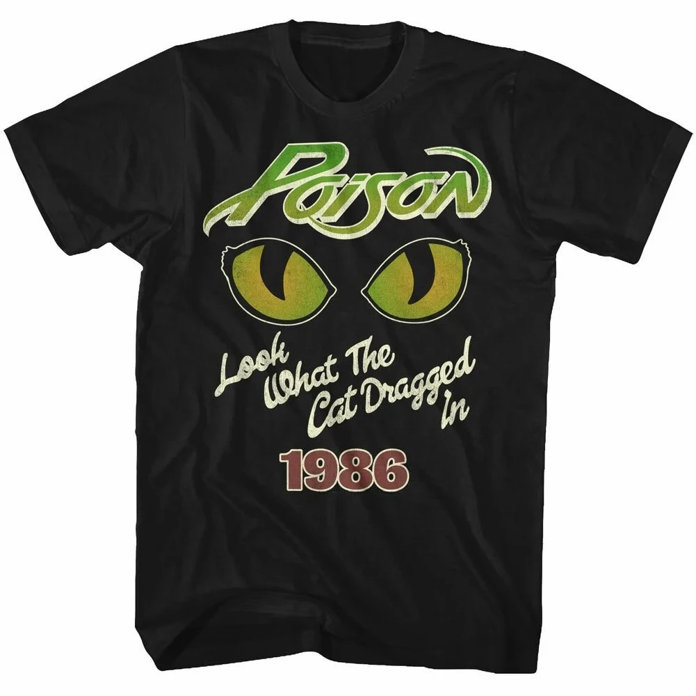Camiseta negra Poison Eyes para adultos, camiseta holgada y transpirable de verano para hombres y mujeres