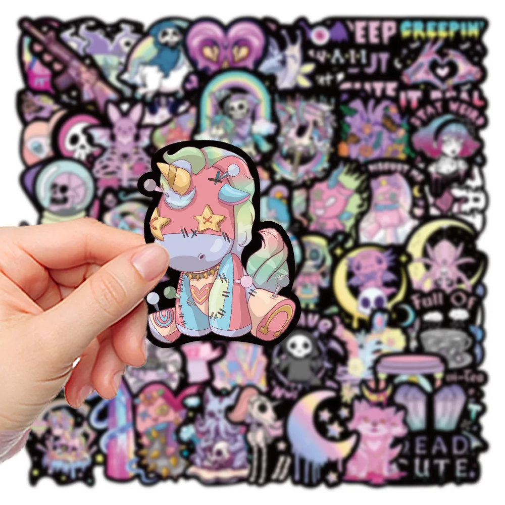 10/30/56PCS Dark Gothic Fantasy Monster Stickers Aesthetic Graffiti Decals DIY Laptop Phone Suitcase Skateboard Cool Sticker Toy