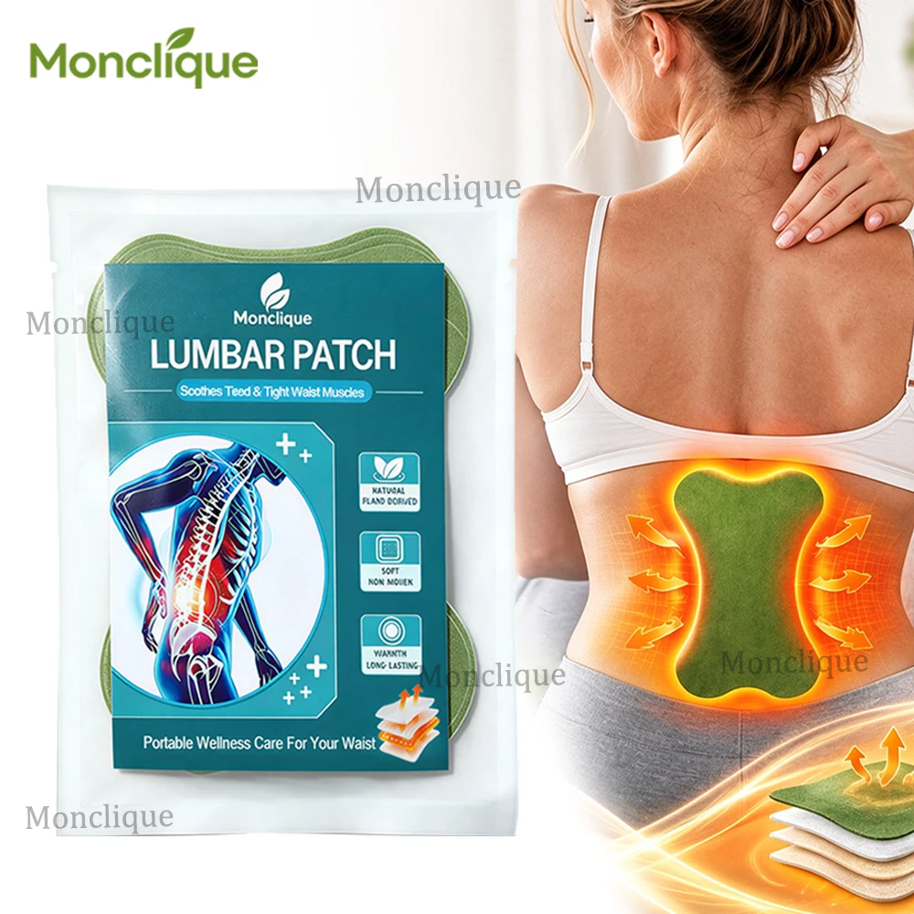 12/72PCS Wormwood Lumbar Patch Herbal Hot Compress Soothing Joints Back Muscle Relaxation Breathable Warm Stickers