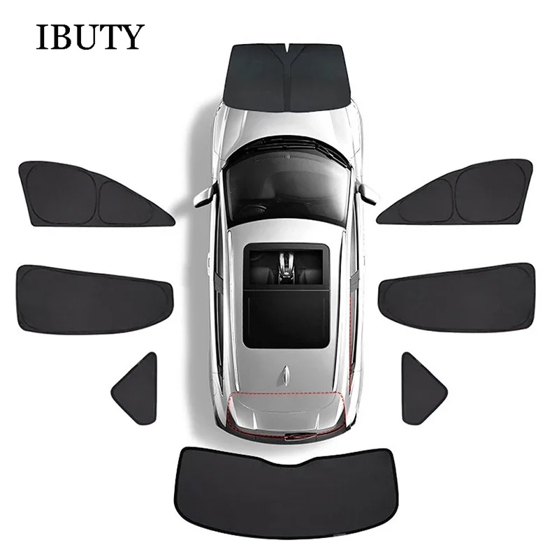 

For Changan CS85 COUPE 2020-2023 Black Full Light-proof Car Sun Shade Side Window Sun Visor Sunscreen UV Heat Insulation Curtain