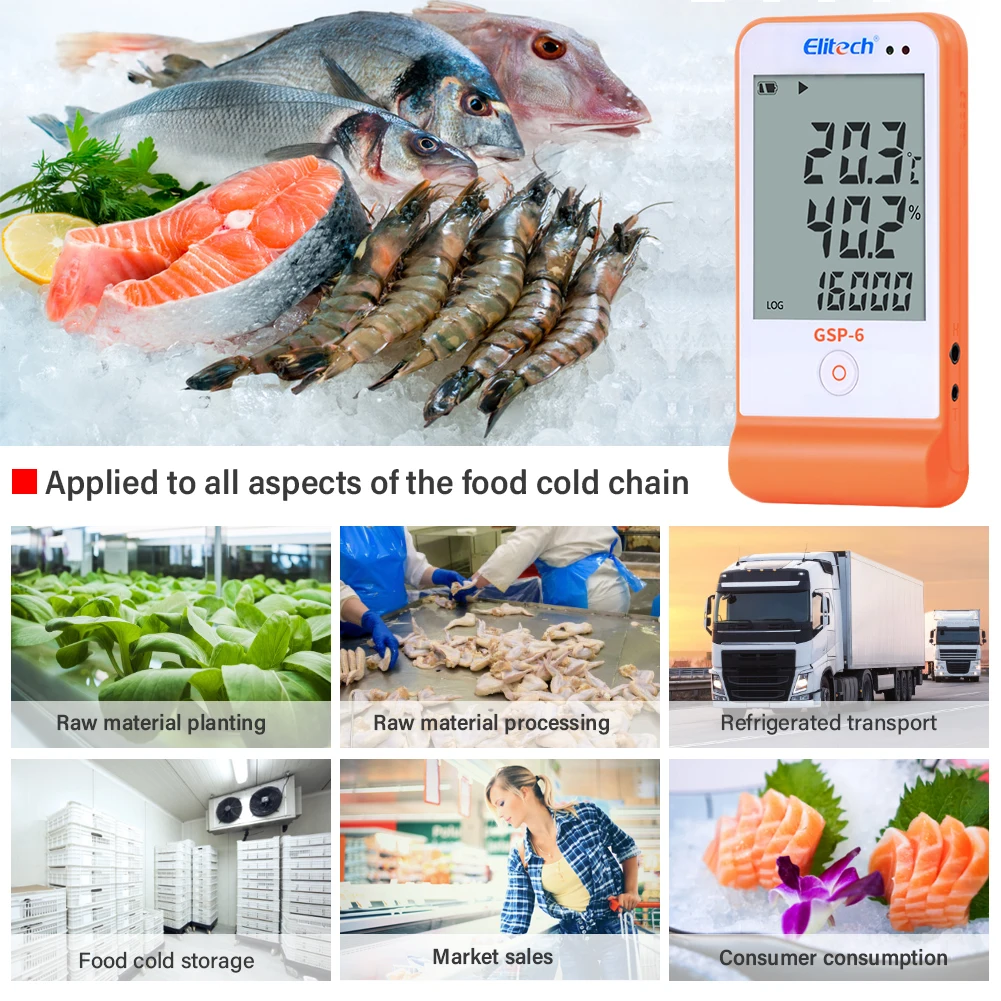 

Elitech цифровой ЖК-регистратор данных о температуре и влажности 16000 точек домашний охлаждающий монитор холодной цепи сигнализация автоматический регистратор отчетов