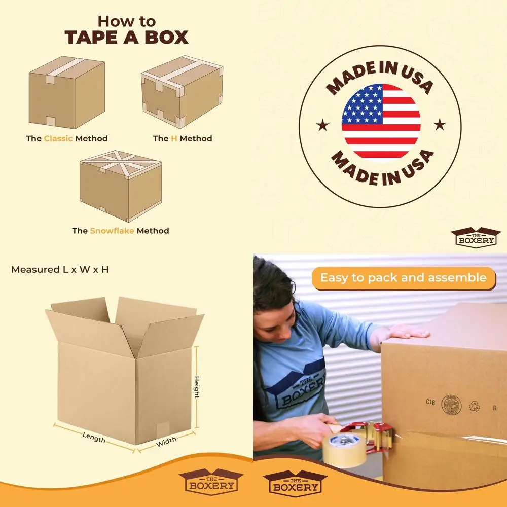 

25-Pack 22x18x10 Brown Corrugated Cardboard Boxes for Shipping, Packing, Moving, and Storage - Durable, Eco-Friendly, Recyclable