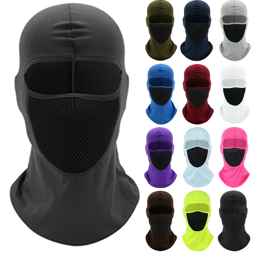 Outdoor Balaclava Full Face Mask Hiking Cycling Camping Hunting Cap Bike Head Covers Summer Men Women Ski Mask Headgear