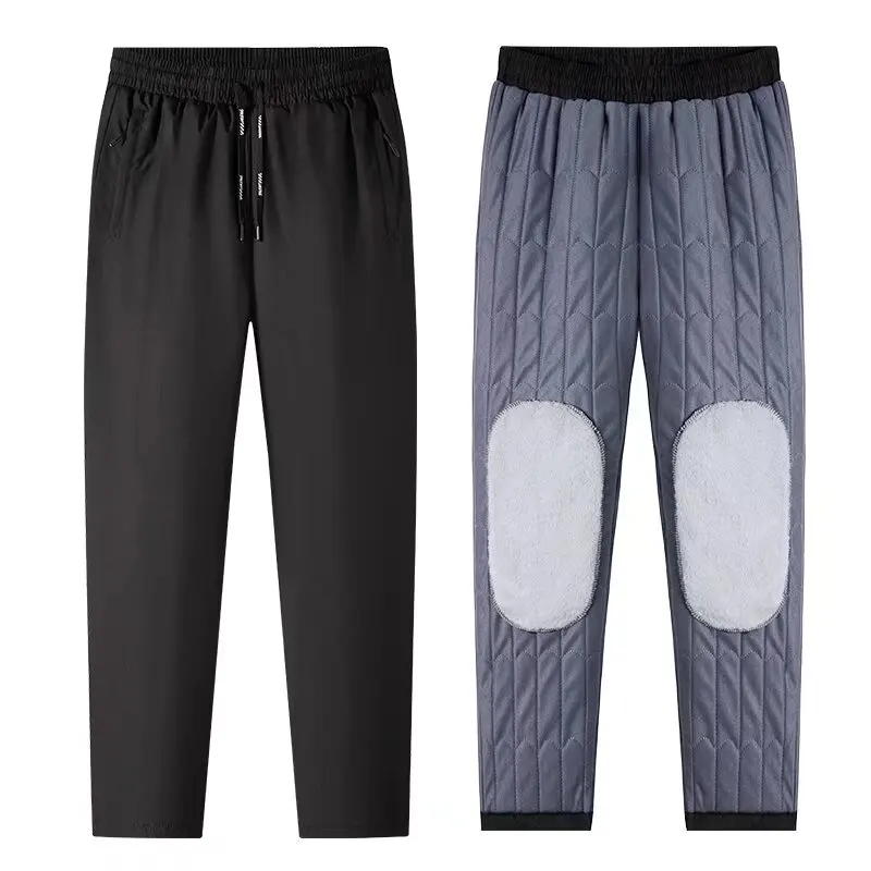 Trendy Ins Inverno Peluche Addensato Moda Casual Versatile Pantaloni da Uomo Allentati Grandi Antivento Impermeabile Caldo All'aperto Nuovo Stile