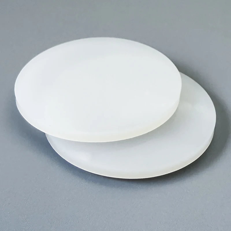 White Circular Seal Gasket Sheet Solid Round Silicone Rubber Flat Pad CS 0.5 1 2 3 4 5 6mm Dia 4~100mm Heat-Resistant