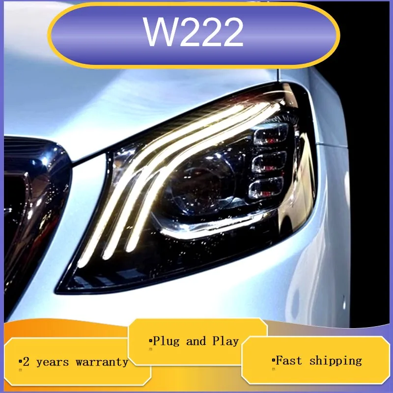 Car Accessories for Mercedes Benz W222 Headlight 2014-2019 S350 S400 Head Light DRL Turn Signal Low High Beam Projector Lens