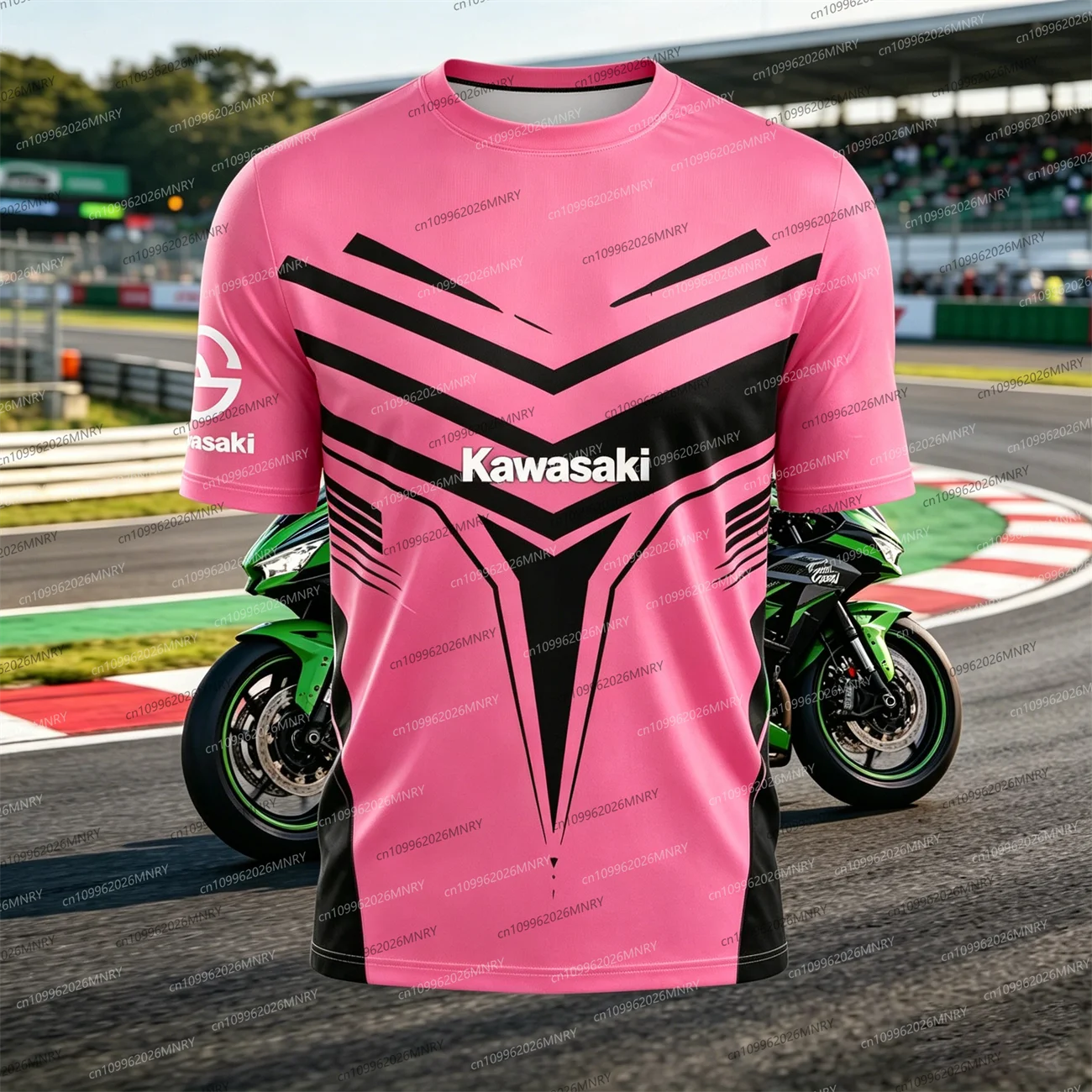 

Kawasaki Motorcycle Racer Riding clothes for man Summer men Short Sleeve Women T-Shirt Oversized Clothing Tops Men's clothing