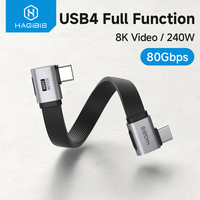 Hagibis USB C to USB C Cable Short 90 Degree Right Angle Type-C Fast Charging Cord L Shape for iPhone 16 Laptop Switch Samsung