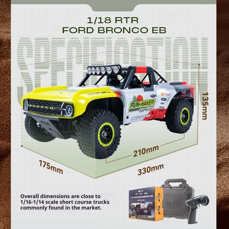 Fms 1/18 Fsc18 Rc Toy New Remote Control Electric Off Road Rock Crawler Hard Shell Chassis Simulation Model Boy Outdoor Toy Gift