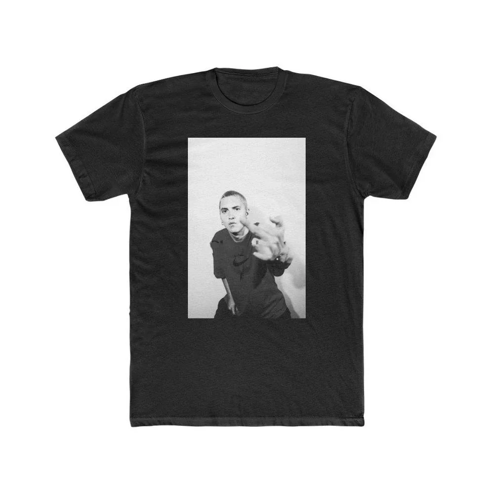 Eminem Black & White Men'S Cotton Crew Tee