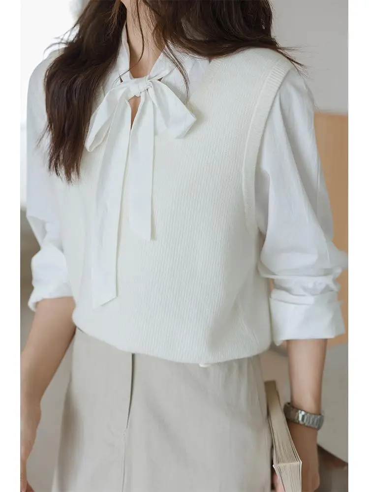 

Жилетка вязаная женская WangFeiJia, повседневная, мягкая, на раннюю весну, однотонная, из шерсти, для работы и повседневной носки