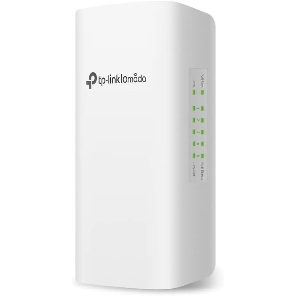 

5-Port Outdoor PoE Passthrough Gigabit Switch | 1x90W PoE++, 4x64W PoE+ | IP55, Static Routing, ACL, QoS, VLAN | PoE Powered