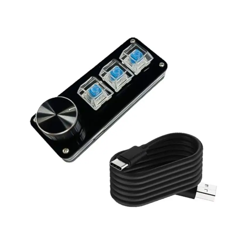 R53C Essential Programmable Keyboards Knob KeyPad for Gamer Improve Efficiency