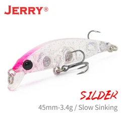 Jerry Silder artificial Jerkbait Minnow Lrf fishing lure Sinking Hard baits 45mm 3.4g pesca tackle For perch bass