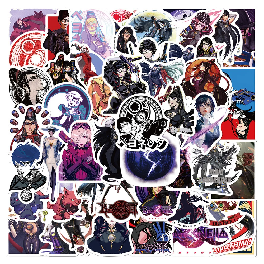 50PCS Bayonetta 3 Personality Graffiti Waterproof Sticker Toy Decoration Notebook Gift iPad GuitarPVCSticker