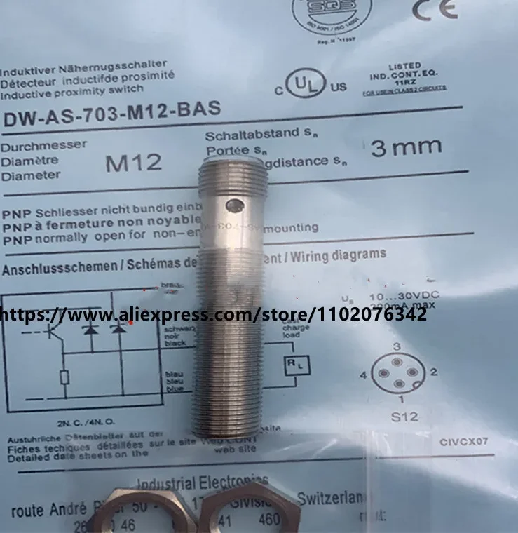 

Новый бесконтактный переключатель DW-AS-703-M12-BAS DW-AS-703-M8-001-BAS