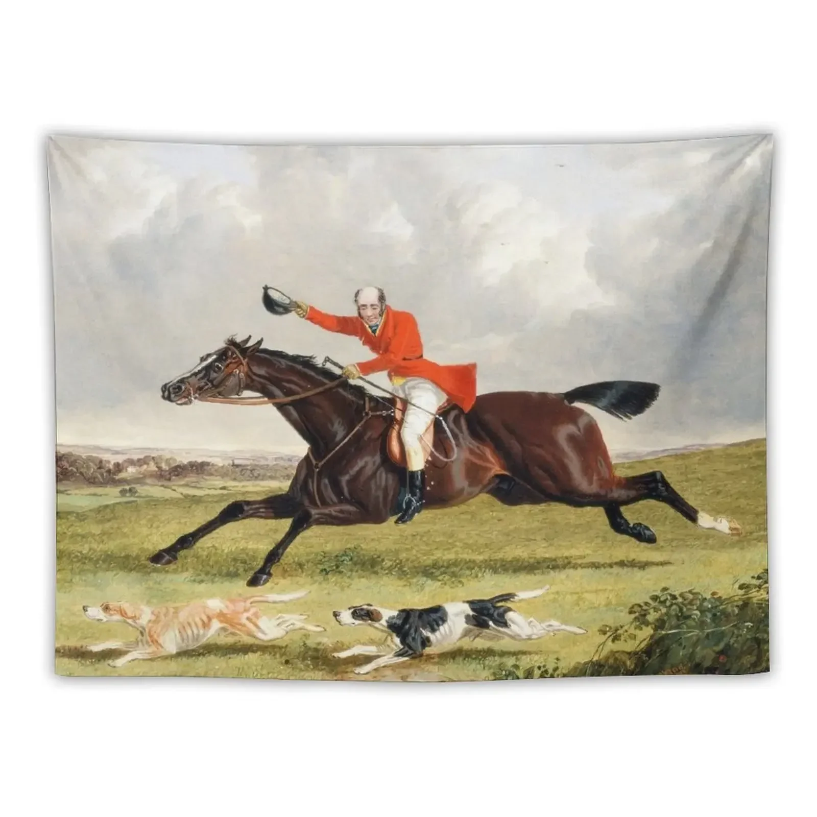 John Frederick Herring, 1820-1907 Royaume-Uni horse painting, Horse Racing, Hunting Dogs Tapestry