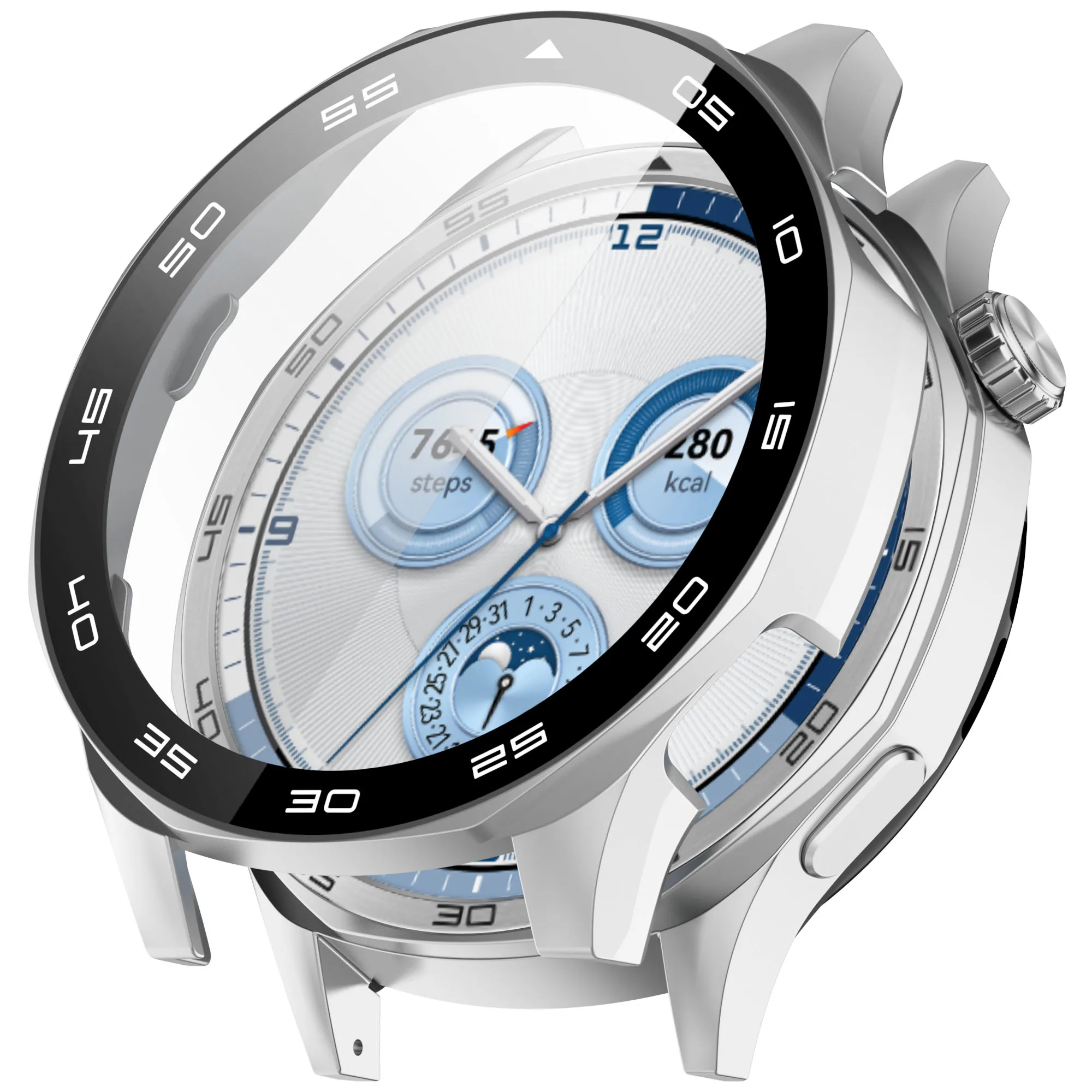 Hülle für Huawei Watch GT 5/GT5 Pro 46 mm, gehärtetes Glas, Displayschutzfolie und harter PC-Schutzstoßstange, Huawei GT5 Cover-Zubehör – Detail 26