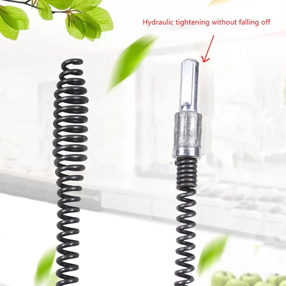 1/2/3/4/5/8/10 متر المجاري بالوعة حوض خط أنابيب انسداد مزيل الأنابيب التجريف أداة 10 مللي متر ضياء استنزاف الأنظف مكافحة الصدأ تنظيف أداة #3