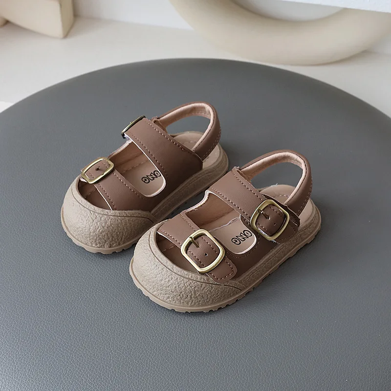 صندل رياضي على الطراز الكوري للأطفال ، حذاء نعل ناعم ، مانع للإنزلاق ، صنادل شاطئ للفتيان والفتيات ، h05303 ، الصيف #3