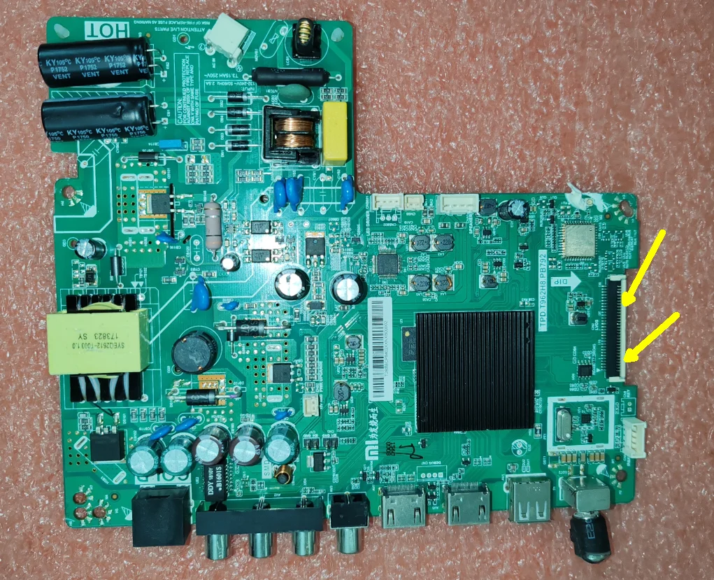 

tpd.t962h8.pb792 mi02-d490400011068 60--72v 300ma 32inch 55w The three in one TV motherboard works well