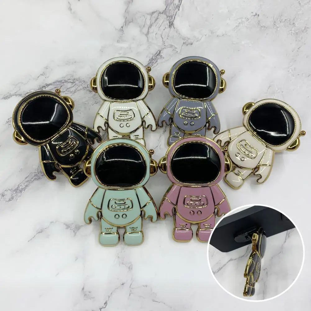 Smooth Surface Desktop Phone Bracket Multi-functional Support Cellphone Practical Folding Astronaut Desktop Phone Stand
