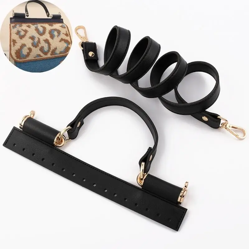 1Set Handmade Handbag Bag Set Leather Bag Bottoms With Hardware Package Accessories HandBag Shloulder Straps DIY Women Backpack