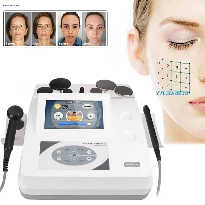 2023 Tecar Therapy Monopolar RF Diathermy Machine 448KHz RET CET Indiba Body Shaping Sliming Face Lifting Skin Care Tools Device