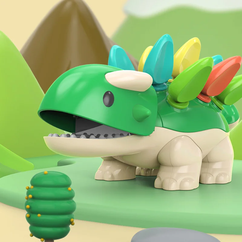 Inserir dinossauro/ouriço quebra-cabeça brinquedo jogo treinamento de motor fino coordenação mão-olho presente para crianças