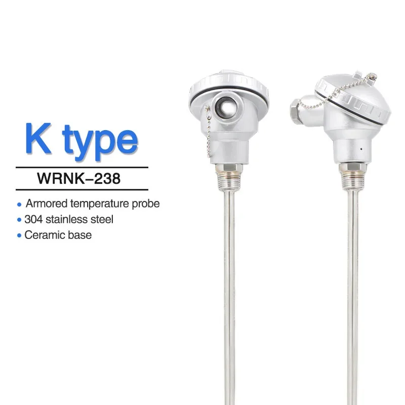

Armored Stainless Steel K-type Furnace Thermocouple WRNK-238 High Temperature Temperature Probe Sensor