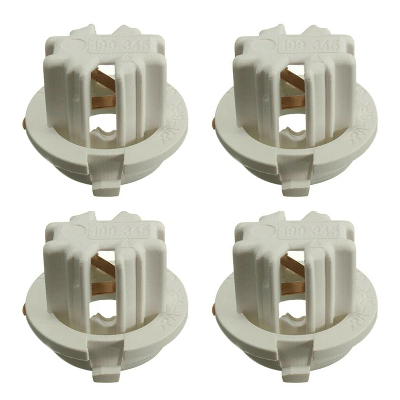 4 Pcs Car Auto Rear Tail Light Lamp Bulb Socket Holder For-BMW 7 Series X5 E53 E70 E65 X3 E83 White