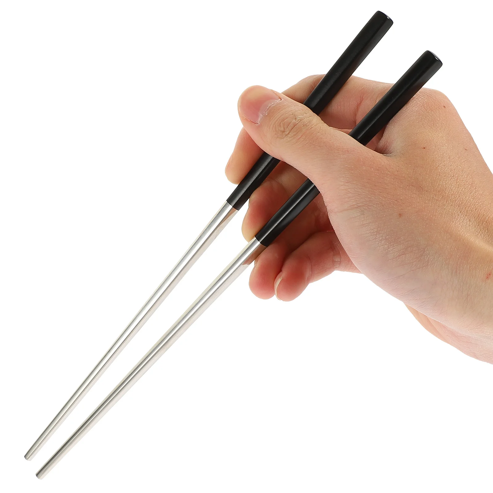 

Anti-Skid Stainless Steel Chopsticks Set Lightweight Reusable For Camping Korean Bbq Hot Pot Kitchen Tableware Household