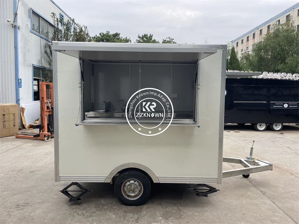 

Stainless Steel Food Trucks With Kitchen Equipments Concession Food Truck Trailer Street Mobile Kiosk