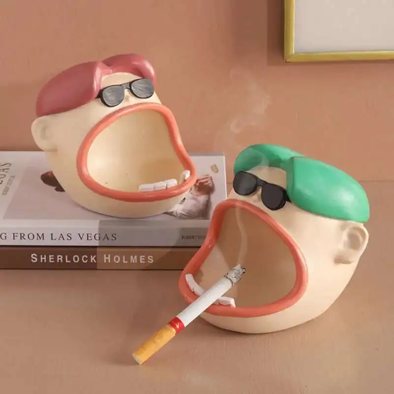 

Big Mouth Brother Ashtray Creative Personality Fashion Jewelry Storage Household Living Room Resin Crafts Ornaments