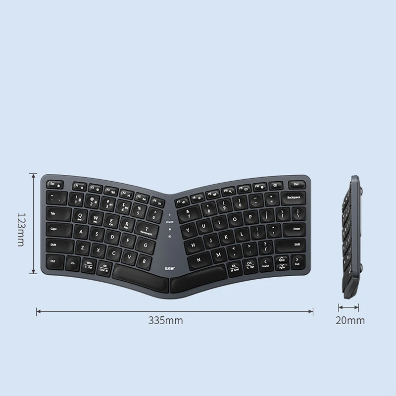 B.O.W Fashion Keyboard Bluetooth Wireless Compact Portable for Cellphone Tablet iOS Android Windows PC Compatible