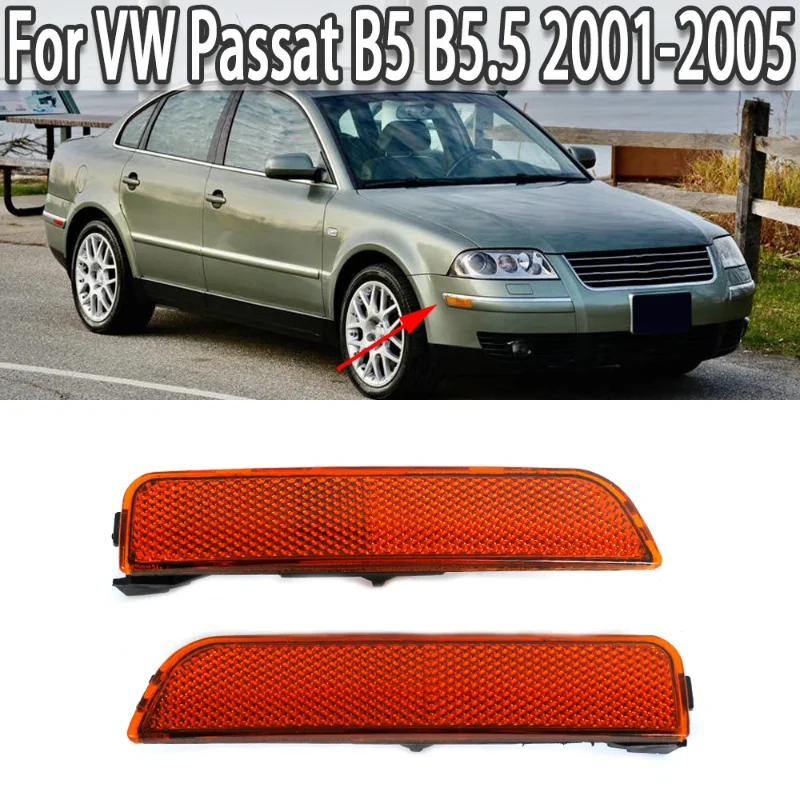 Front Corner Bumper Side Marker Turn Signal Light With 4 Color Lens For VW Passat B5 B5.5 2001-2005, Car Accessories
