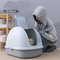 Oversized Cat Litter Box, Fully Enclosed, Anti-Belt, Sand, Pet Toilet, Extra Large, Deodorant, Kitten Litter Box, Supplies