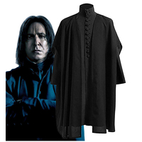 Professor Severus Snape Cosplay Costume Magic School Black Cloak Shirts Suits Adults Robe Carnival Party Halloween Uniforms