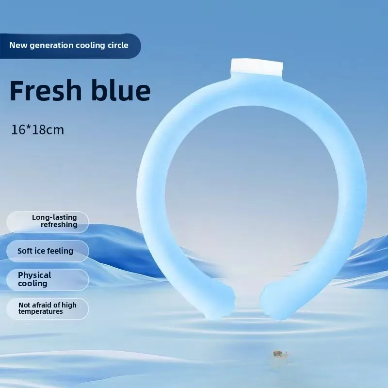 1 Pcs Cooling Neck Wraps, Reusable Ice Neck Cooler Wearable Neck Cooling Tube Neck Cooling Ring Hands Free Gel for Hot Weather image 3