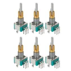 6X EC11EBB24C03 Dual Axis Encoder With Switch 30 Positioning Number 15 Pulse Point Handle 25Mm