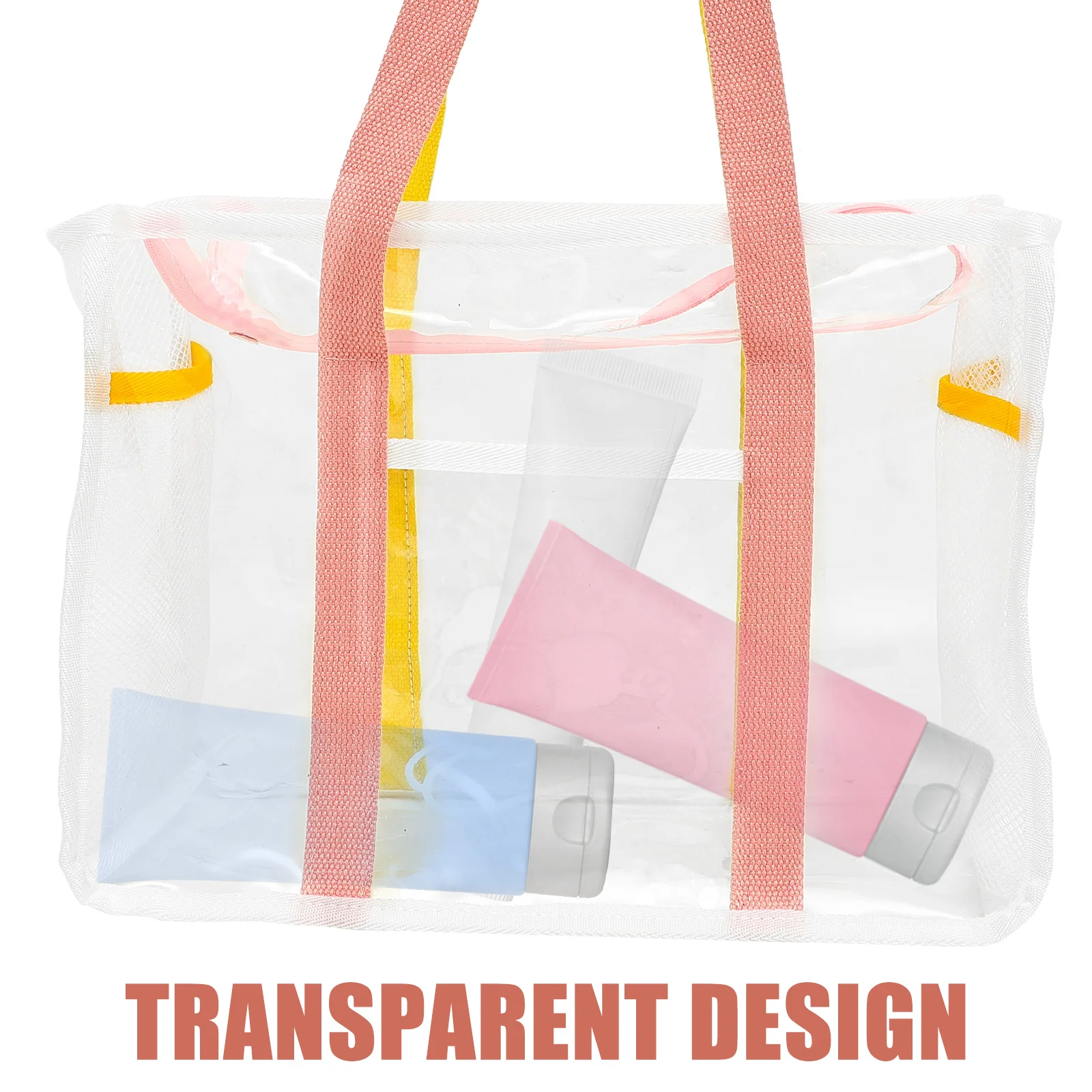 

Beach Tote Single Shoulder Bag Lightweight Portable Travel Toiletries Organizer Large Opening Mesh Pool Handheld Tote