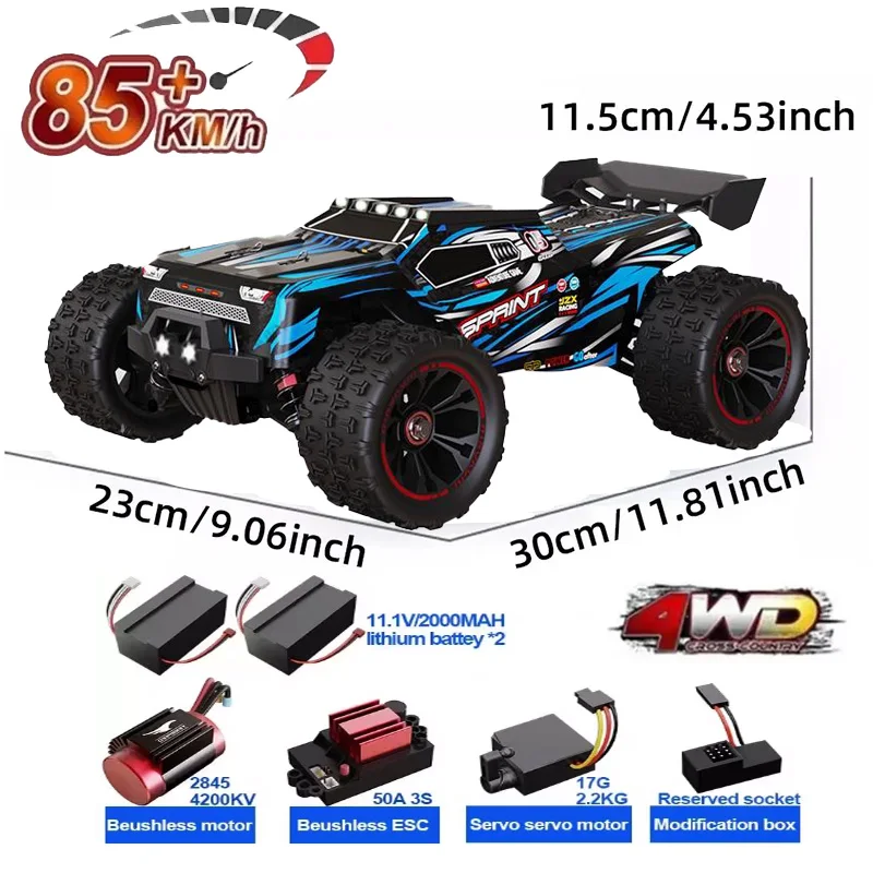 

JJRC 9522PRO 85 км/ч высокоскоростной радиоуправляемый автомобиль бесщеточный 4WD внедорожный дрифт 1:16 профессиональный гоночный автомобиль 9522 50 км/ч подарки для детей