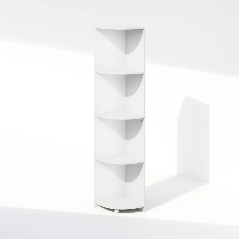 

Basic 4-Tier Corner Multipurpose Standing Shelf, White