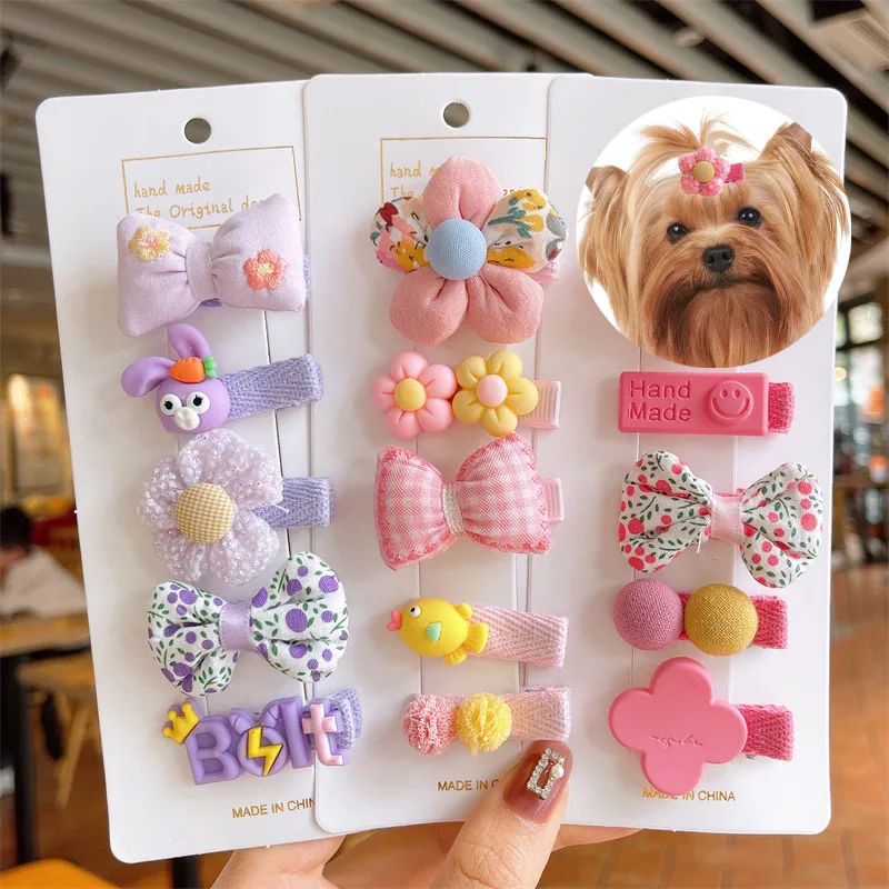 

6pcs/set Cute Small Dogs Bows Hairpin Pet Hair Accessories for Small Dogs Cat Party Wedding Grooming Accessories