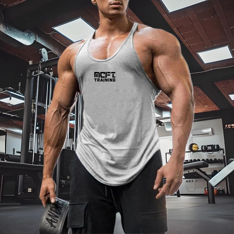 Muscleguys Gym Stringer Tank Top Männer Sommer Bodybuilding Ärmelloses Unterhemd Für Männer Fitness Kleidung Baumwolle Sport Trikots